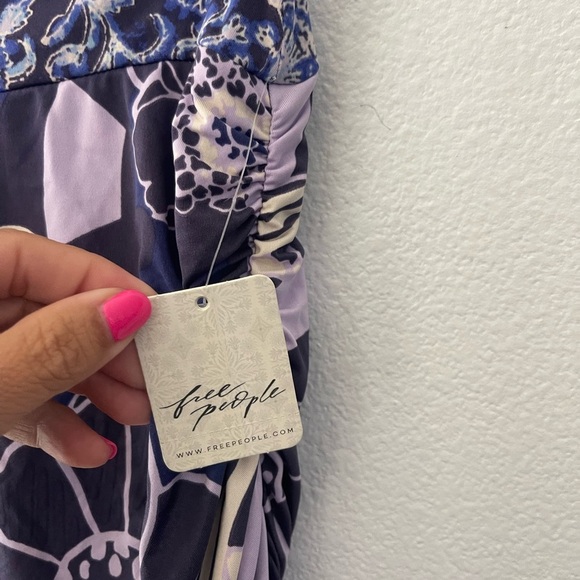 Free People Women's Shes Something Else Printed Mini Skirt Purple SIZE Small - Picture 5 of 11